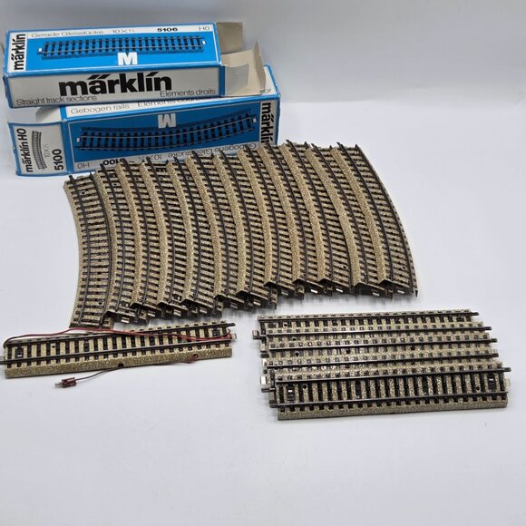 Märklin HO 5100 Curved & 5106 Straight Track Set - Picture 2 of 6